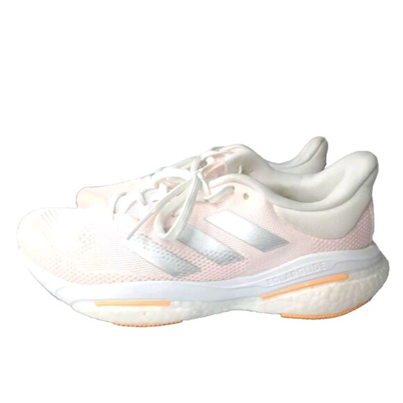 adidas Shoes - Adidas Solar Glide 5 Women's Size 8.5 White Silver Orange Boost Shoes Sneakers